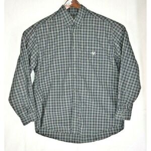 LINE 7 - MENS L long sleeve shirt grey/blue‎ plaid button down New Zealand